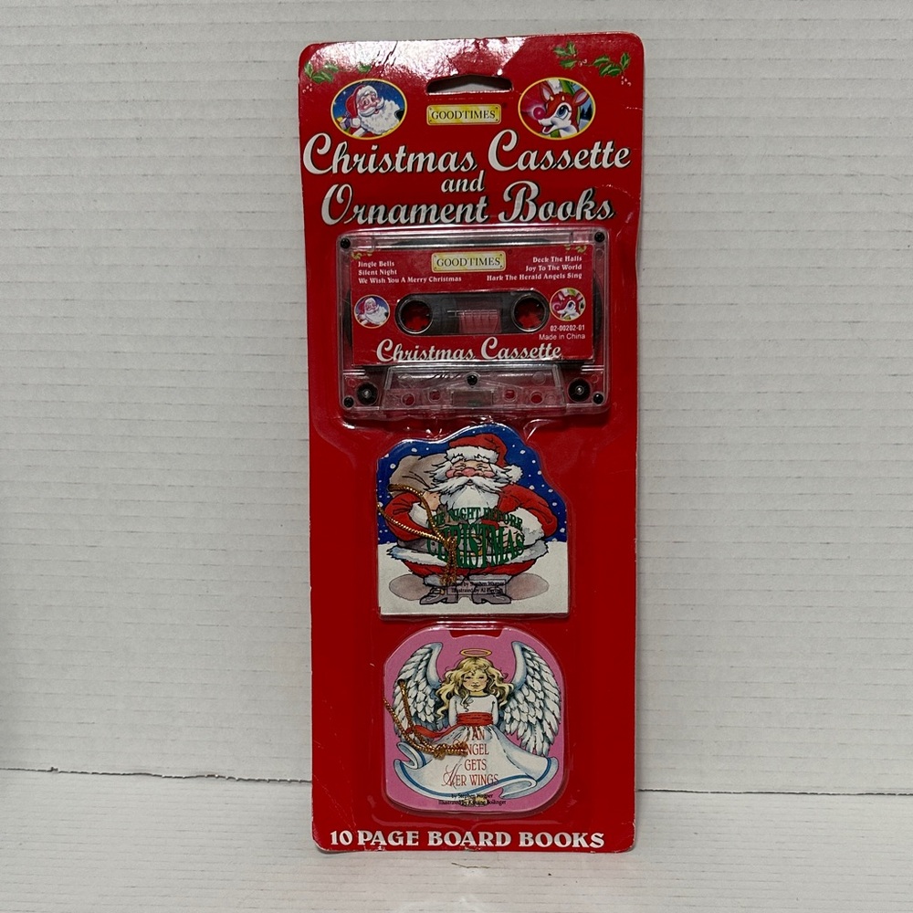 1995 Christmas Cassette and Ornament Books - Red